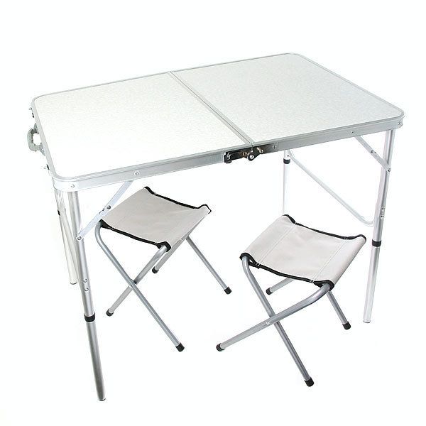 Стол кемпинговый складной и 2 стула, 90*60*70см