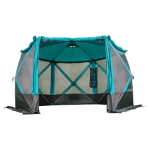Шатер СЛЕДОПЫТ быстросборный, 6 стен, 3,35х3,85 м, h-2,25 м, S по полу 9,3 кв.м цвет Waterfall