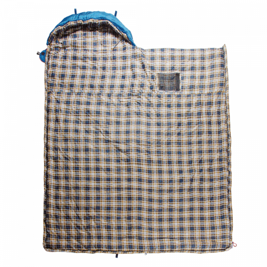 Спальный мешок Duvet Левый, серый/синий, Btrace