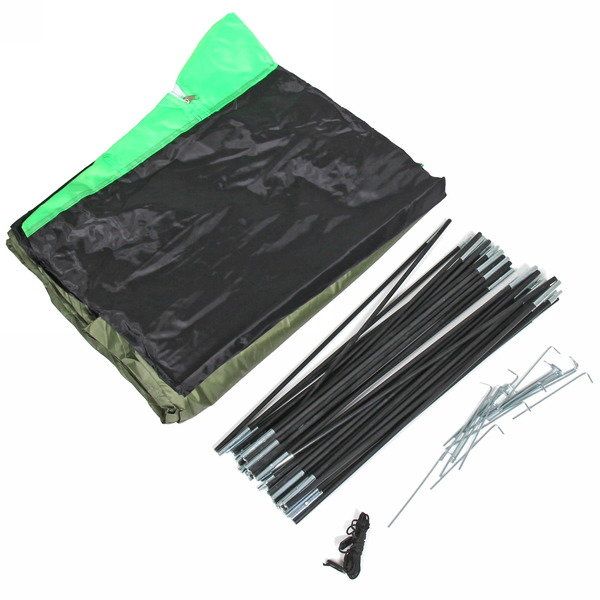 Палатка кемпинговая Jesolo-4 двухслойная, (150+130+150)*220*170 см, цвет зеленый