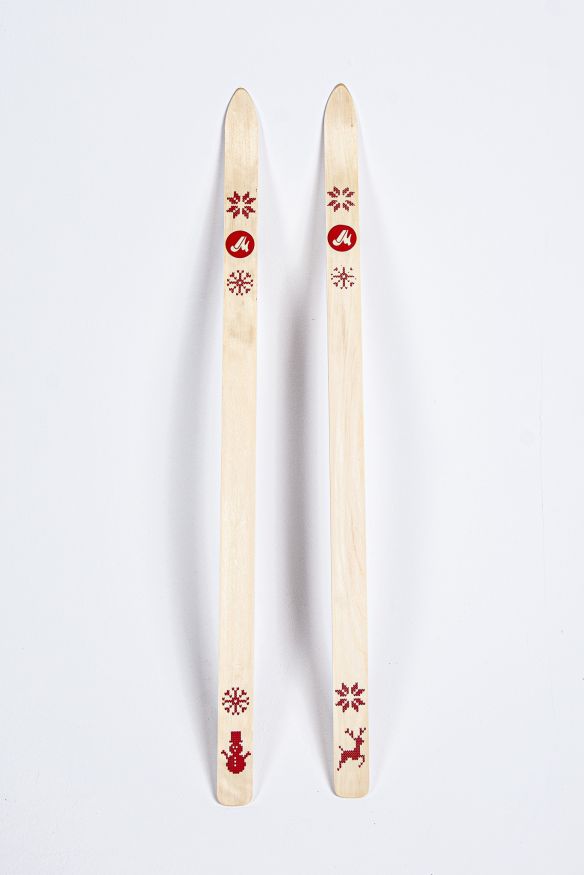 Лыжи Малыш, прогулочные детские 100 см, дерево