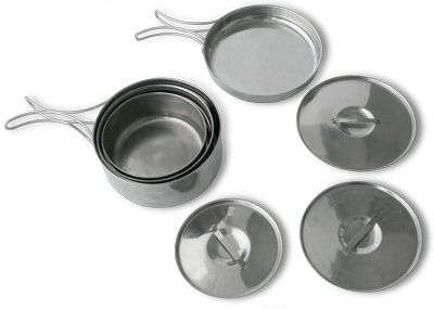 Набор круглых котелков - 3 шт. (0,6; 1,0; 1,2 л.) - Три друга и подруга