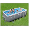 Бассейн каркасный Power Steel, 412 х 201 х 122 см с лестницей и картриджным фильтром 2006л/ч