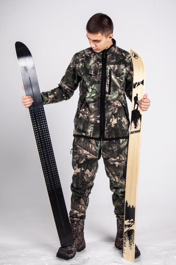 Лыжи Лесные, дерево-пластик, длина 175 см, ширина 11 см