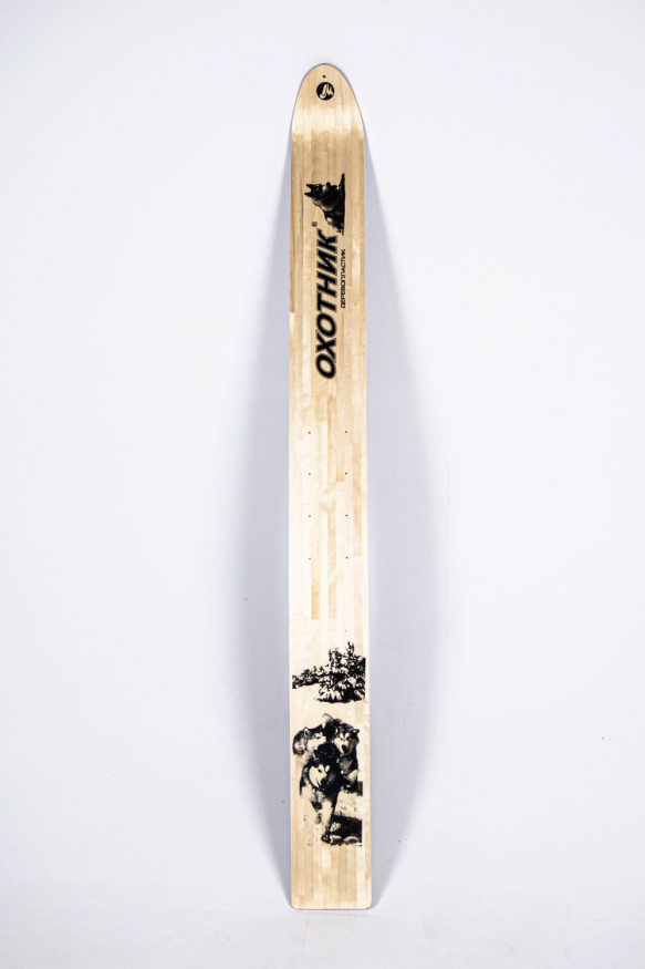 Лыжи ОХОТНИК, дерево-пластик, длина 145 см, ширина 15 см