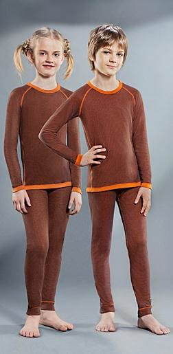 Детский комплект термобелья GUAHOO Kids оранжевый меланж (Размер 2XL)