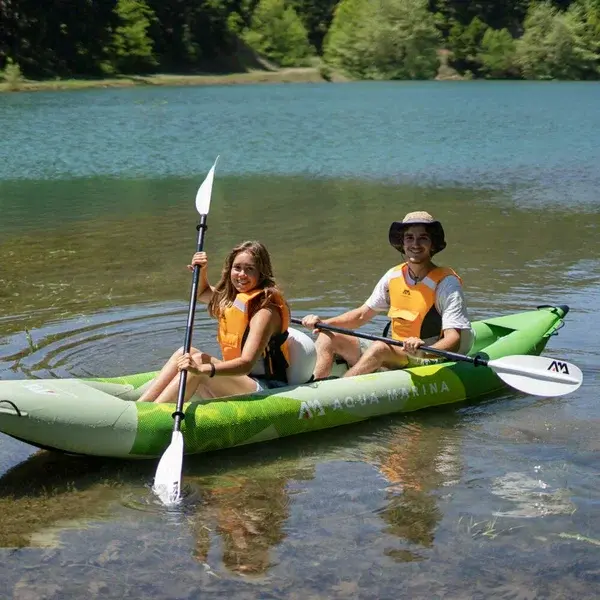 Каяк надувной двухместный с веслами Aqua Marina Betta-412, 412x80см