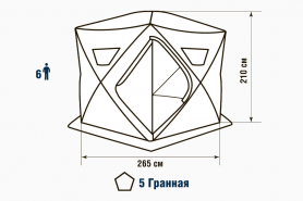 Палатка зимняя Higashi Winter Camo Penta (однослойная)
