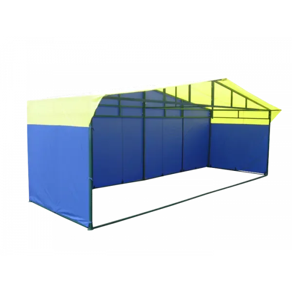 Торговая палатка Домик 6х2, каркас из квадратной трубы 40х20 и 20x20 мм