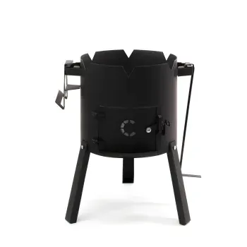 Печь под казан 8-10л СИБИРСКИЙ СЛЕДОПЫТ, d-340, сталь 2мм, без трубы 